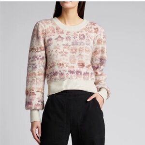 Loveshackfancy Kirsten Pullover Sweater in Stardust Fantasy size Large